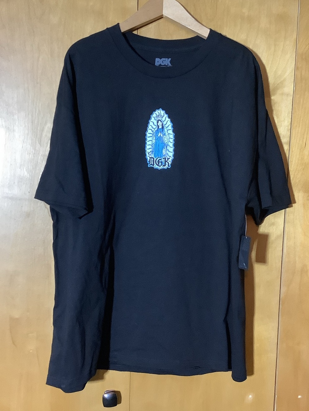 DGK black and blue Mother Mary Tshirt, size 2XL